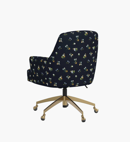Cambridge Desk Chair - Ditsy Dahlia Navy