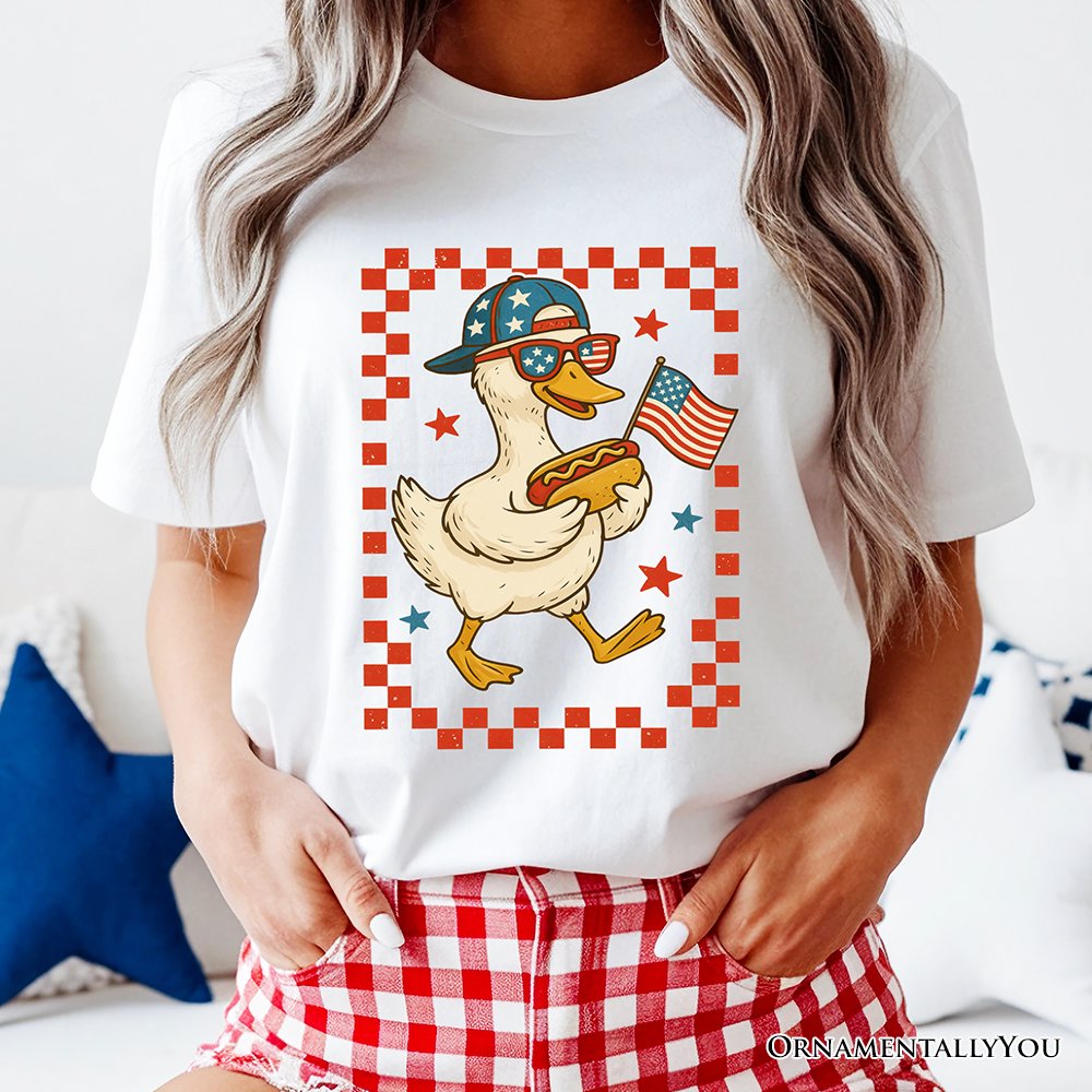 4th of July Patriotic Duck T-Shirt, Funny Independence Day Tee