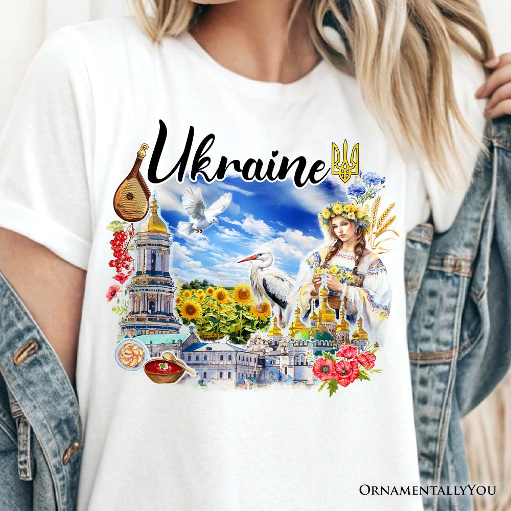 Artistic Ukraine Vintage T-Shirt, Traditional Tee and Souvenir