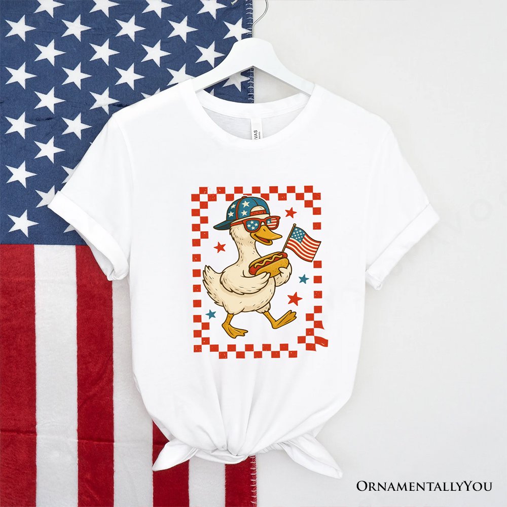 4th of July Patriotic Duck T-Shirt, Funny Independence Day Tee