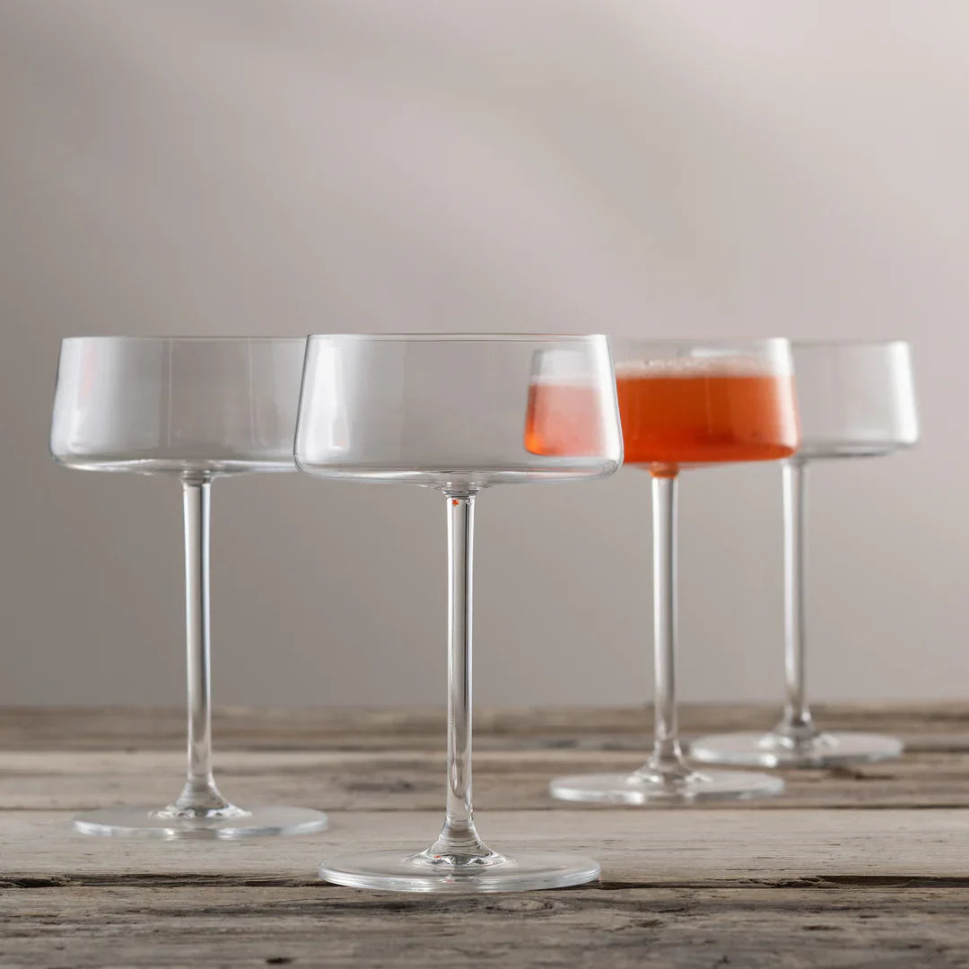Galway Crystal Alto Cocktail / Martini Glass Set of 4