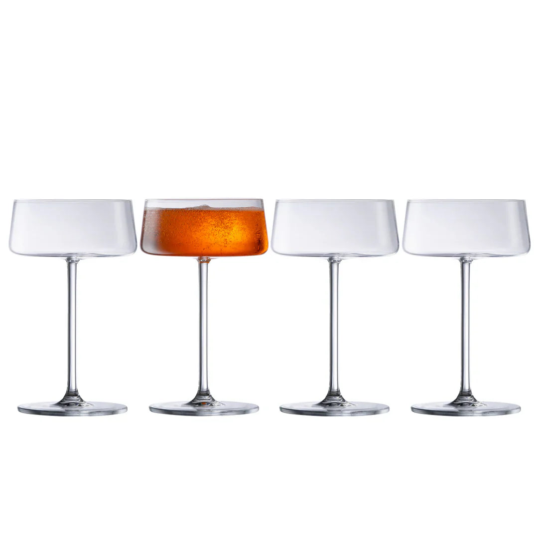 Galway Crystal Alto Cocktail / Martini Glass Set of 4
