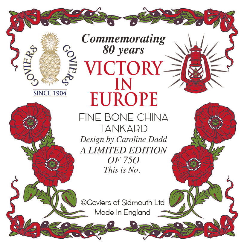 Goviers Exclusive 80th Anniversary of VE Day Tankard