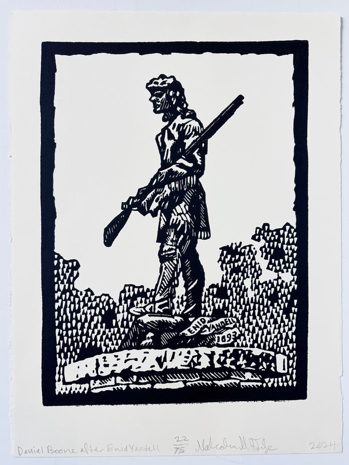 Malcolm Fife- Daniel Boone Statue Print