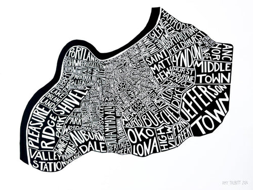 Amy Talbott - Louisville Map Prints