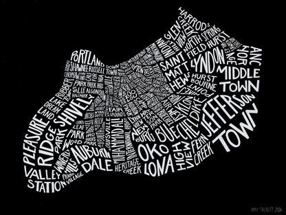 Amy Talbott - Louisville Map Prints