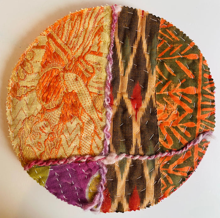 Mojo Quilts and More - Large Round Fiber Art Pieces