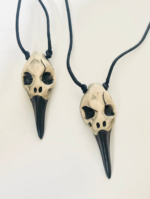 K Dub Art- Crow Skull Pendants