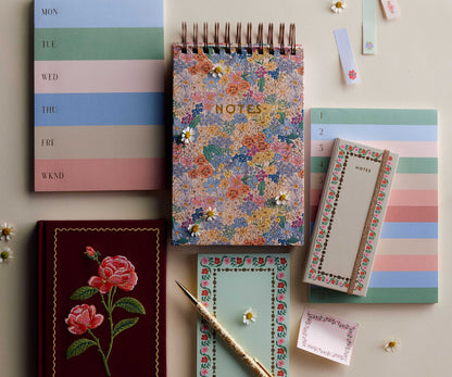 Large Memo Notepad - Muted Numbered Colorblock