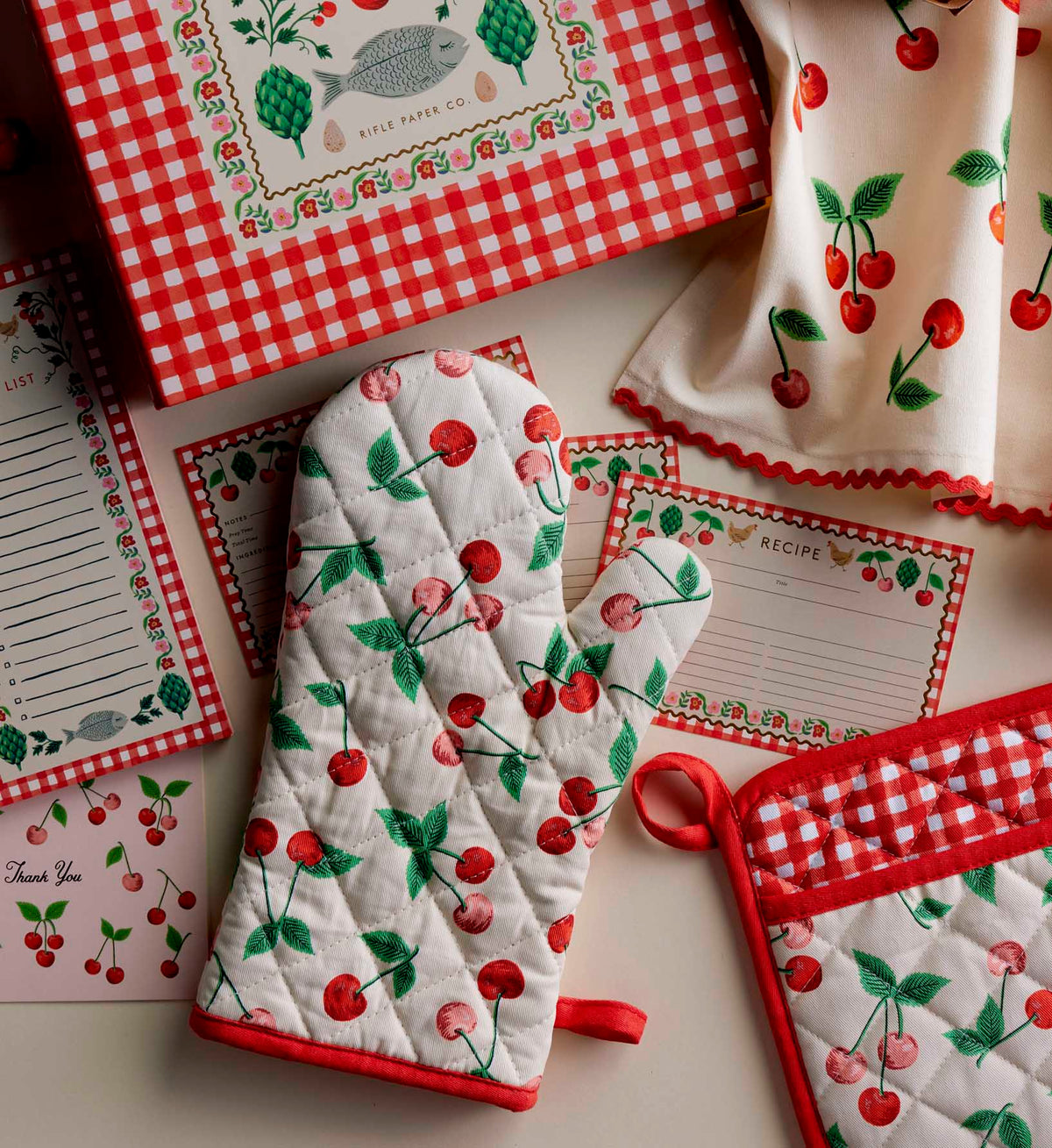 Oven Mitt - Cherries