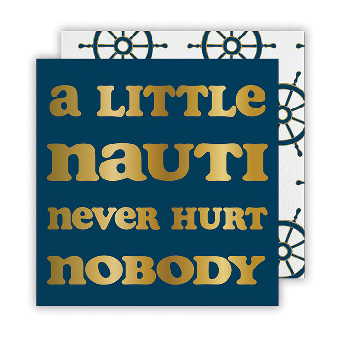 "A Little Nauti" Beverage Napkin