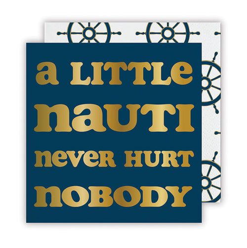 "A Little Nauti" Beverage Napkin