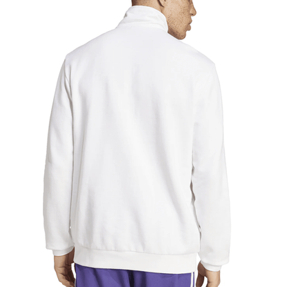 adidas Real Madrid 2025 Icon Half Zip Top Jacket (White) | SoccerWearhouse