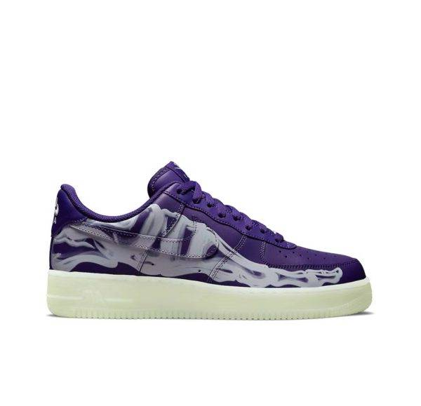 Nike Air Force 1 Low '07 QS Purple Skeleton Halloween