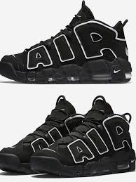 Nike Air More Uptempo en el clásico Black y White