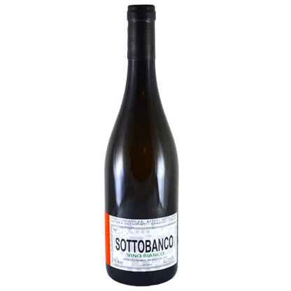 Andrea Occhipinti Sottobanco white wine bottle, 2023, with label on dark glass