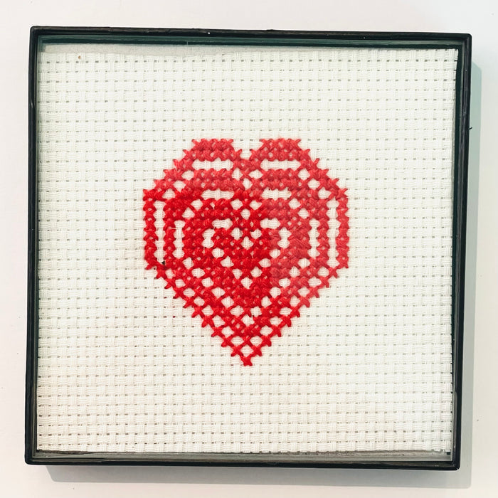Angela Coltrane - Beating Heart Cross-stitch Art