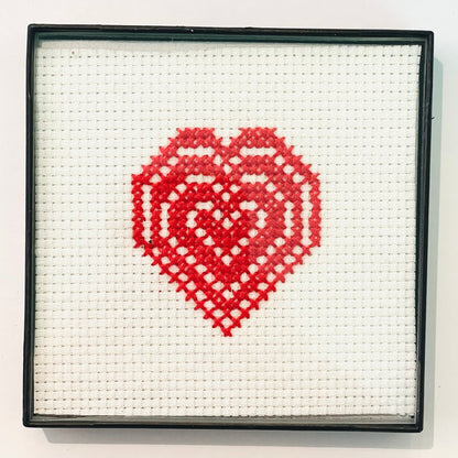 Angela Coltrane - Beating Heart Cross-stitch Art