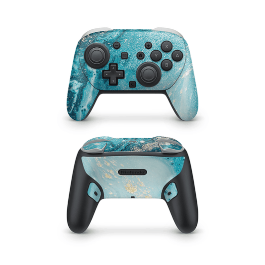 Aqua Beach Nintendo Switch Pro Controller Decal Skins