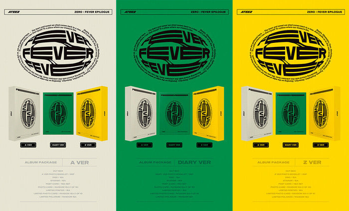 ATEEZ - ZERO : FEVER EPILOGUE (You Can Choose Ver + Free Shipping)
