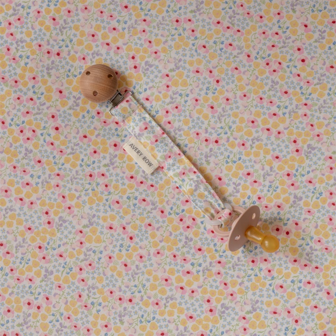 Avery Row Pacifier Holder - Wildflower Garden