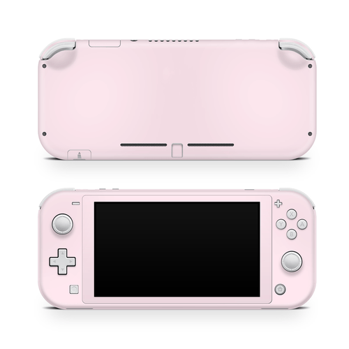 Baby pink Nintendo Switch Lite skin with soft matte finish on premium vinyl