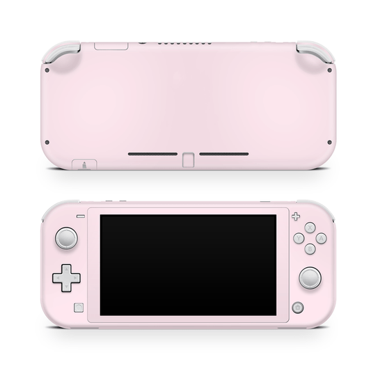 Baby pink Nintendo Switch Lite skin with soft matte finish on premium vinyl
