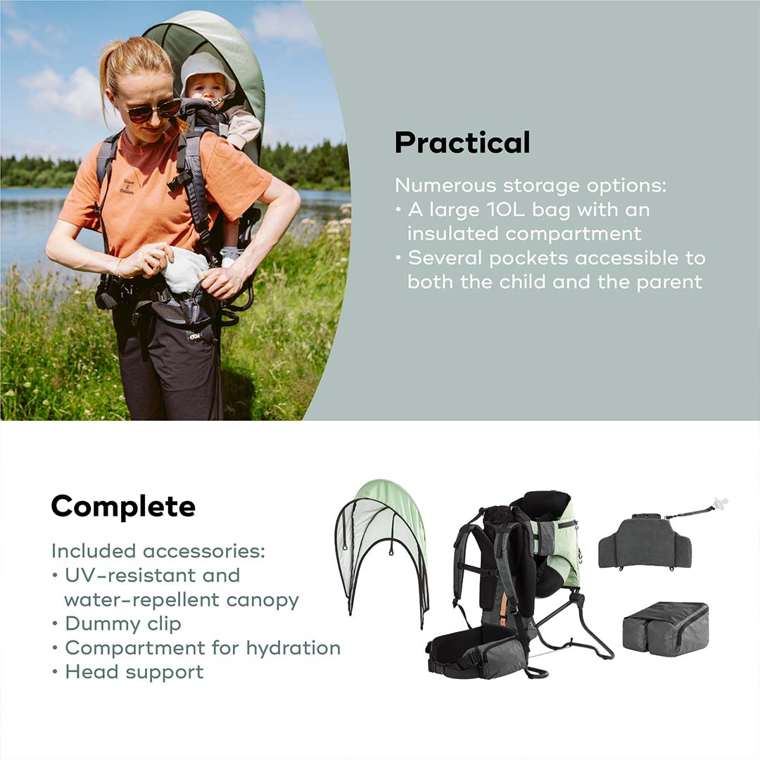 Babymoov Moov & Hike Baby Carrier - Sage Green