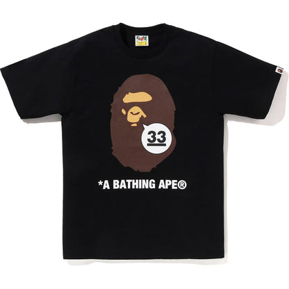 BAPE A BATHING APE 33RD ANNIV. APE HEAD TEE M BLACK