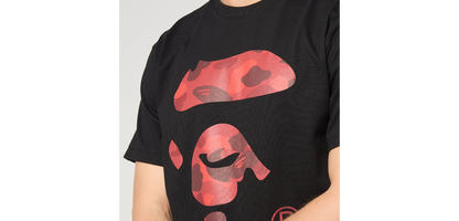 BAPE COLOR CAMO APE FACE TEE M BLACK