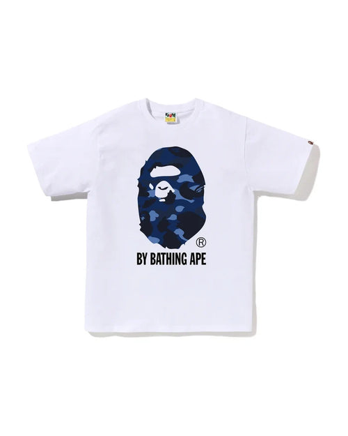 BAPE COLOR CAMO BY BATHING APE TEE M WHITE X NAVY