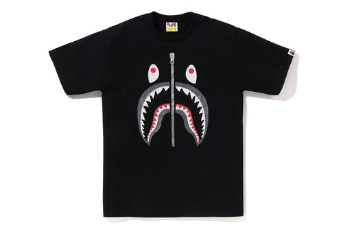 BAPE GLITTER SHARK TEE M BLACK