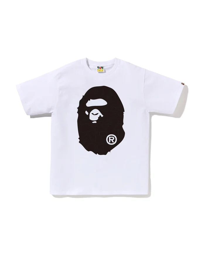 BAPE LINE CAMO BIG APE HEAD TEE M WHITE
