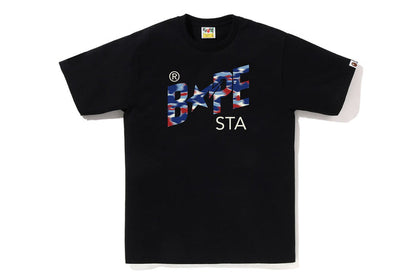 BAPE SCREEN CAMO BAPE STA TEE M BLACK