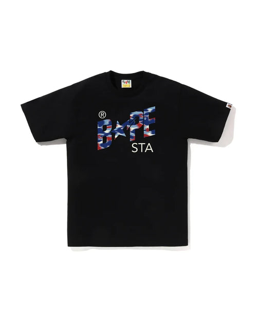 BAPE SCREEN CAMO BAPE STA TEE M BLACK