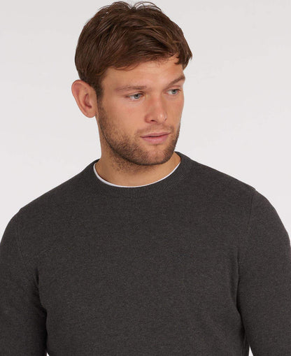 Barbour Peysa - Pima Cotton Crew Neck - Charcoal - Kormákur & Skjöldur