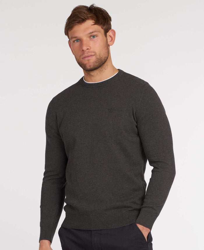 Barbour Peysa - Pima Cotton Crew Neck - Charcoal - Kormákur & Skjöldur