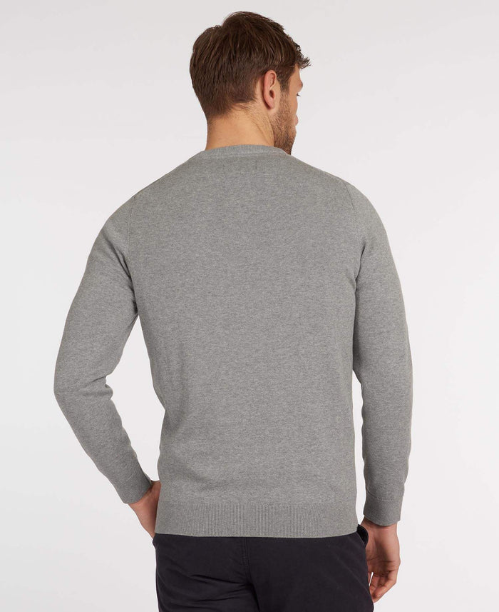 Barbour Peysa - Pima Cotton Crew Neck - Grey - Kormákur & Skjöldur