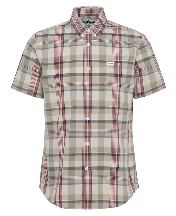Barbour Stuttermaskyrta Hillway Madras