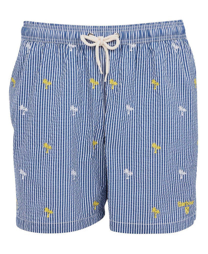 Barbour Sundbuxur - Palm Stripe Swim Short - Navy - Kormákur & Skjöldur