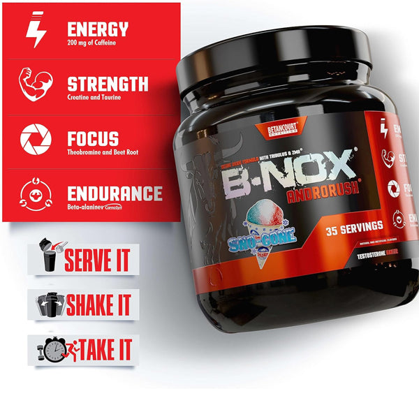 Betancourt B-Nox Androrush Pre-Workout & Test Enhancer 35 Servings