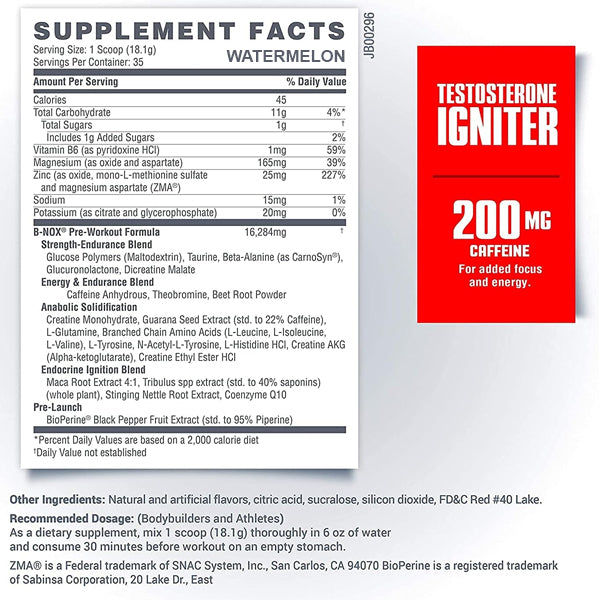 Betancourt B-Nox Androrush Pre-Workout & Test Enhancer 35 Servings