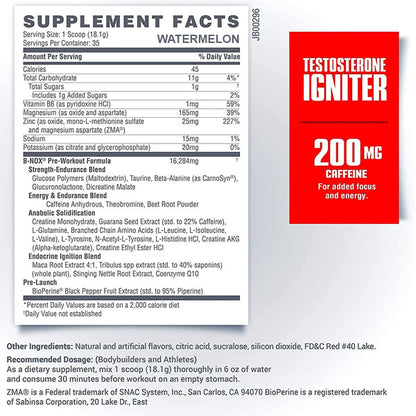 Betancourt B-Nox Androrush Pre-Workout & Test Enhancer 35 Servings