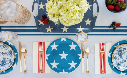Blue Paper Table Runner