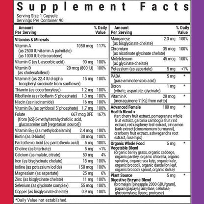 Bluebonnet Ladies One Whole Food Multi Capsules