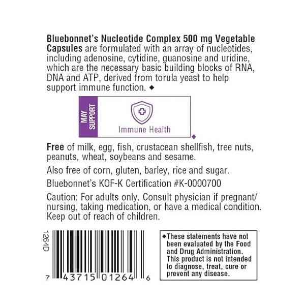 Bluebonnet Nucleotide Complex RNA/DNA Capsules