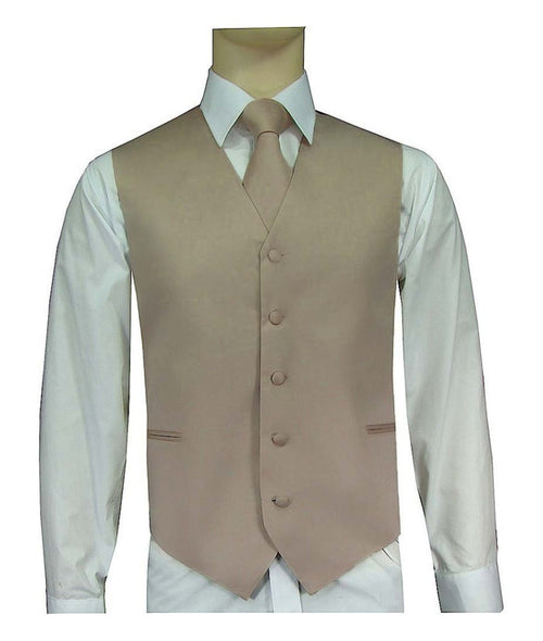 BQ Mocha Men's Satin Solid Vest-10VV
