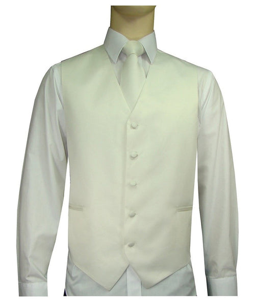 BQ Off White Men's Satin Solid Vest-10D