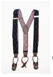 The Suit Depot Brown Black Diamond Suspenders