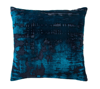 Brush Stroke Velvet Pillow in Cobalt Black- 8 Size Variants